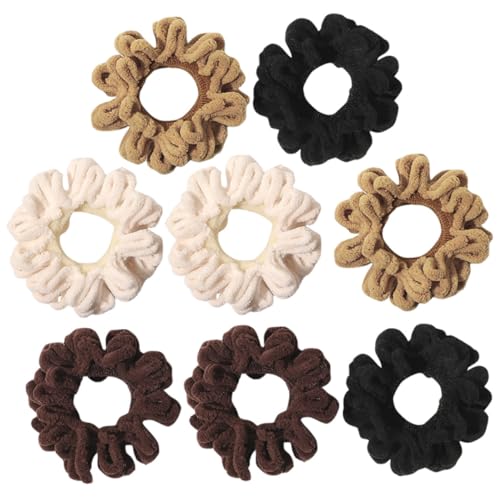SOIMISS 8 Stück Teiliges Elastisches Haargummi für Damen und Mädchen Nahtlos Weich Schonend zu Haaren Farblich Abgestimmt in Schwarz Dunkel und Milchkaffee Vielseitig für Alltag Partys von SOIMISS