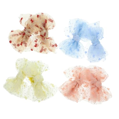 SOIMISS 8 Stück Teiliges Haarschleifen für Mädchen Transparente Netz Yarn Haarklammern Rot Gelb und Blau Süße Bows für Kinderfrisuren für Tägliches Styling von SOIMISS