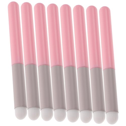 SOIMISS 8 Stück Teiliges Lippenpinsel für Damen Kleiner Tragbarer Makeup Brush mit Weichen Langlebigen Borsten für Präzises Auftragen und Sanftes Verblenden von Lippenstift für Unterwegs von SOIMISS