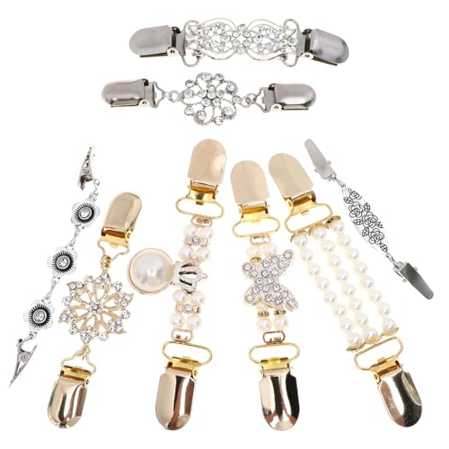 SOIMISS 8 Stück Teiliges Retro Cardigan Clips für Damen Vielseitige Strickjacken Schalhalter Modische Praktische Kleidungsklammern zur Dekoration und Fixierung von Pullovern und Cardigans von SOIMISS