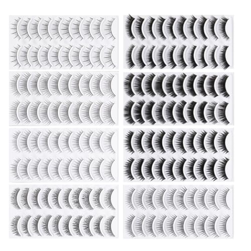 SOIMISS 80Paare Natürliche Fake Wimpern Lange Dicke Wimpern für und Mädchen Designs für Vielseitiges Augen Make Up Einfach zu und Entfernen von SOIMISS