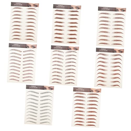SOIMISS 8blätter Augenbrauen Sticker Dekor Wasserfest Makeup Augenbrauen Sticker Realistische Augenbrauen Sticker Fake Kosmetik Aufkleber von SOIMISS