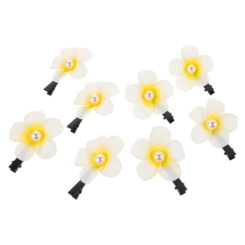 SOIMISS 8 Stück Hawaii Blumen Haarspangen Für Frauen Plumeria Haarspangen Künstliche Blumen Tropische Haaraccessoires Für Strand Und Luau Partys von SOIMISS