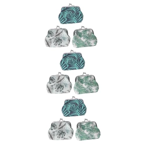 SOIMISS 9stücke Einzigartiger Tropischer Geldbeutel Mit Palmblatt-Design Kleine Vintage-geldbörse Für Junge Mädchen Und Frauen Für Täglichen Gebrauch Mit Sicherem Verschluss Und von SOIMISS