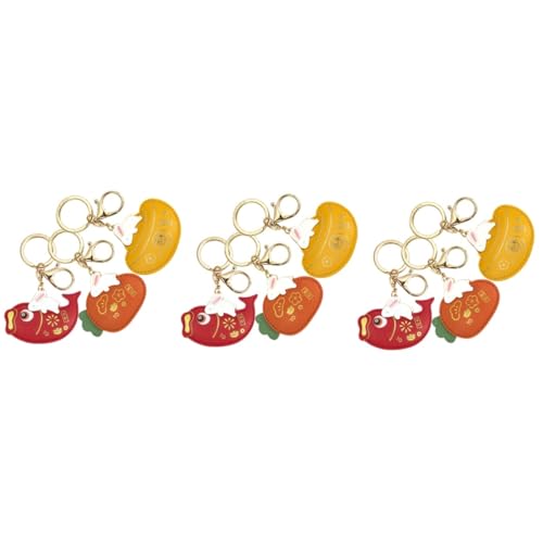 SOIMISS 9stücke Teiliges Cartoon Kaninchen Schlüsselanhänger Neujahrs Schlüsselanhänger Multifunktionale Tier Dekoration Niedlicher Häschen Für Und Partys von SOIMISS