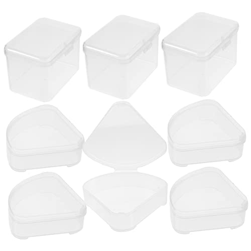 SOIMISS 9 Stück Makeup Schwamm Aufbewahrungsbox Teilig Transparente Kunststoff Box für Beauty Schwämme Praktischer Organizer für Kosmetik Eier für Zuhause und Reisen von SOIMISS