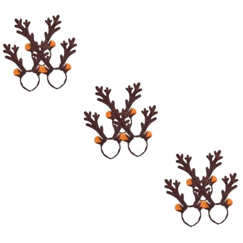 SOIMISS 9 Stück Pailletten Geweih Stirnband Weihnachtszubehör Hirschohren Haarspange Geweih Modellier Stirnband Hirschohren Stirnband Weihnachtselemente Haarbänder Rentiergeweih von SOIMISS