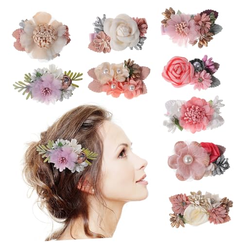 SOIMISS 9 Stück Teiliges Hawaiianische Blumen Haarklammern mit Starker Fixierung Stilvolle Simulierte Blüten Vielseitige Haarschmuck Accessoires für Damen und Mädchen für Alltag und von SOIMISS
