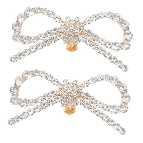 SOIMISS Abnehmbare Schleifen schuhclips mit Funkelnden Strasssteinen Elegante Brautschuh accessoires für High Heels DIY Hochzeitsschmuck Langlebige Glitzernde Pumps Verzierung von SOIMISS