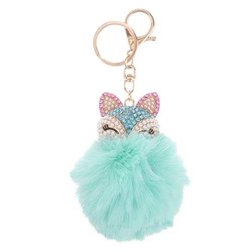 SOIMISS Alpaka Schlüsselanhänger Flauschiger Ball Schlüsselanh?nger mit Strass Fuchs Schlüsselanh?nger Pom Pom Schlüsselanh?nger für Bag Car Anh?nger Schlüsselanhänger von SOIMISS