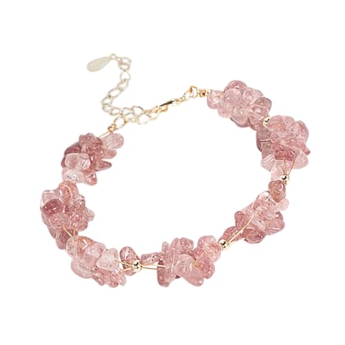 SOIMISS Armband Für Junge Mädchen Erwachsene Einfache Modische Handkette Aus Stein Und Metall Als Für Geburtstage Oder Besondere Anlässe in Ansprechendem Rosa Für von SOIMISS