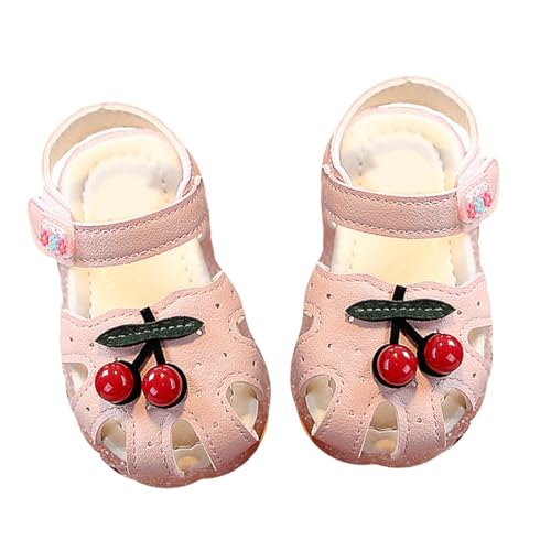 SOIMISS Atmungsaktive Sandalen mit Weicher Sohle Cherry Motiv Rutschfest Strapazierfähig für Mädchen Sommer Schuhe für Gesunde Fußentwicklung von SOIMISS