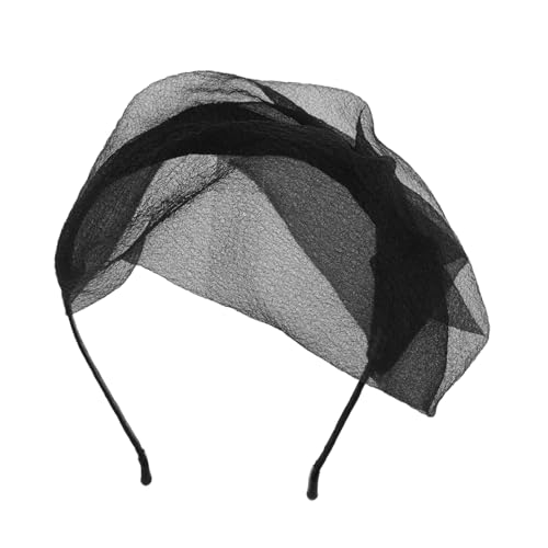SOIMISS Atmungsaktives Mesh Fascinator Haarreif Beret Stirnband Damen Haarschmuck Verdecktes Grauhaar Modernes Party Headwear Elegant für Hochzeit Tanz von SOIMISS