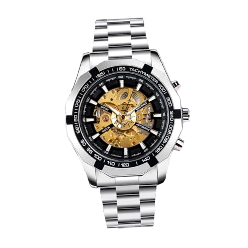 SOIMISS Automatische Mechanische Herrenuhr Skelett Uhr mit Edelstahlarmband Selbstaufziehend Stilvolle Business Uhr Langlebige Mechanische Armbanduhr für Herren Modisches Luxusdesign SOIMISS Automatische Mechanische Herrenuhr Skelett Uhr mit Edelstahlarmband Selbstaufziehend Stilvolle Business Uhr Langlebige Mechanische Armbanduhr für Herren Modisches Luxusdesign von SOIMISS