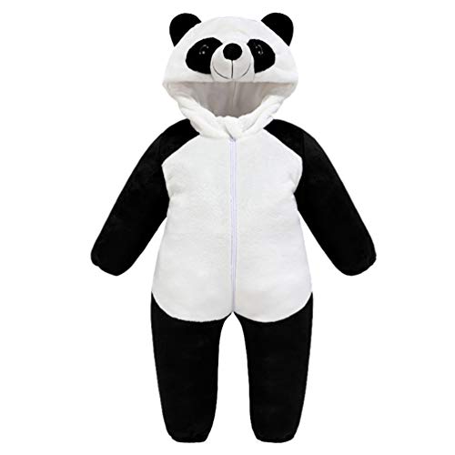 SOIMISS Baby Romper Winter Pyjama Kapuze Strampler Overall Panda Tier Cosplay Kostüm für Neujahr Weihnachten Dress Up Accessoires Geschenk 70Cm von SOIMISS