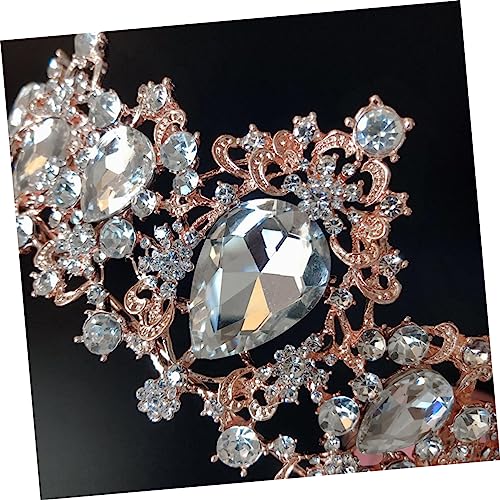 SOIMISS Barock Brautkrone Haarschmuck aus Retro Hochzeitsschmuck Damen Party Haarschmuck Elegant Roségold und Silber Festliche Accessoires für Besondere Anlässe von SOIMISS