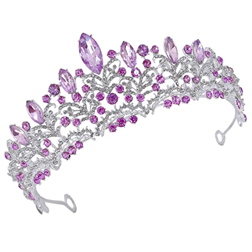 SOIMISS Barock Krone Haarschmuck mit Funkelnden Strasssteinen Damen Tiara Hochzeit Stirnband Brautschmuck Silber für Hochzeitsfest Junggesellinnenabschied und Festliche Anlässe von SOIMISS