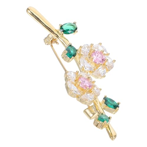 SOIMISS Blütenbrosche mit Funkelnden Strasssteinen Zeitlos Elegantes Damen Accessoire für Mäntel Schals und Kleider Symbolisiert Widerstandskraft und zu Feiertagen und Jubiläen von SOIMISS