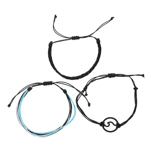 SOIMISS Bohemian String Armband Damen Handmade Baumwollfaden Verstellbar Wellenmuster Freundschaftsarmband Geschenk für Freundin Teen Mädchen Alltag Strand Party von SOIMISS