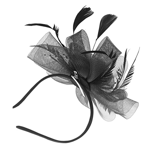 SOIMISS Braut Fascinator Hut Für Frauen Leichtes Stirnband Mit Netz Und Federn Eleganter Kopfschmuck Für Hochzeiten Und Tea Parties Komfortables Design Für Jeden Anlass von SOIMISS