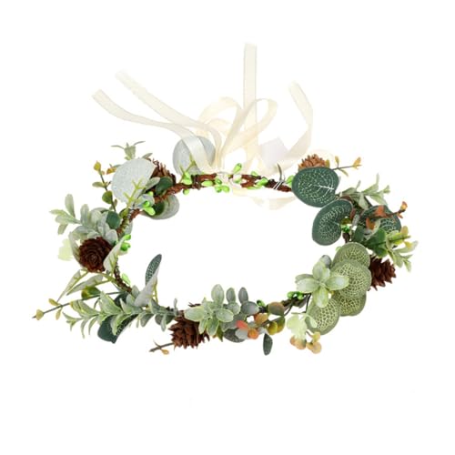 SOIMISS Braut Haarschmuck Pine Cone Stirnband Hochzeit Haarreif Simulation Pflanze Leicht Party Foto Requisite Festlicher Kopfschmuck für Damen und Mädchen von SOIMISS