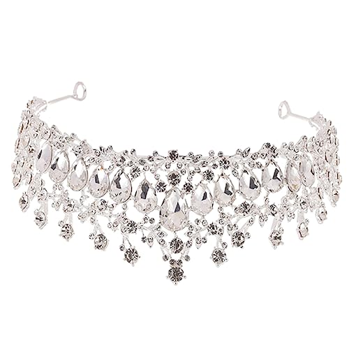 SOIMISS Brautkrone Wasserstrahl Hochzeitskopfschmuck Damen Haarschmuck Glänzend Elegant für Hochzeit Party Festliche Brautkleid Accessoires von SOIMISS