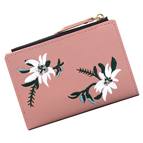 SOIMISS Damen Wallet Mit Großer Kapazität Multifunktionales Kartenetui Stickerei Reißverschluss Für Kreditkarten Ausweise Und Elegantes Design Tiefem von SOIMISS
