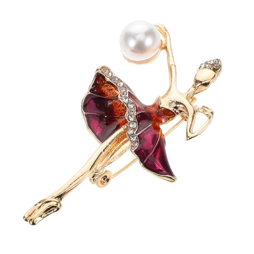 SOIMISS Brosche Ballettmädchen Legierung mit Strass Schmuck Poliert Langlebig Stilvoll Vielseitig für Rucksäcke Taschen Hüte und Kleidung Geschenk für Ballettfans von SOIMISS