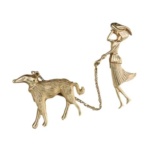 SOIMISS Brosche Frau Anstecknadel Matte Goldfarbene Hundemotiv Schmuck Pin für Kleidung Pullover Jacken Taschen Accessoire für Damen und Mädchen von SOIMISS