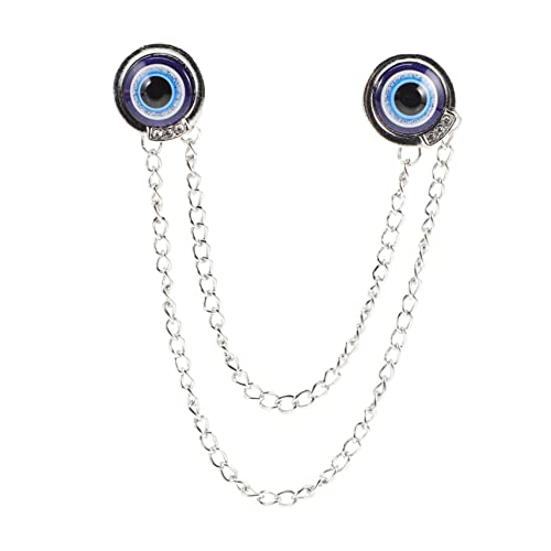 SOIMISS Brosche mit Blauen Augen Krawattennadel für Kleidung Schal und Pullover Silber Retro Design Einfach zu Befestigen Perfektes Accessoire für Besondere Anlässe von SOIMISS