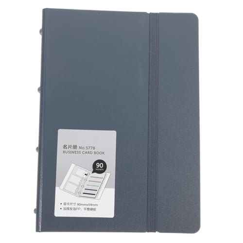 SOIMISS Business Cards Storage Case Karten Visitenkartenmappe Blau Transparentes Fach Vielseitiger Name Cards Holder Für Männer Frauen Geschäftspartner von SOIMISS