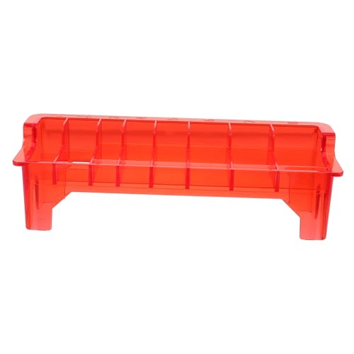 SOIMISS Clipper Guard Aufbewahrungsbox mit Mehrfachfächern Organizer für Haarschneider Kammhalter Schutzbox für Friseur Zubehör Praktischer Limiter Kammhalter in Transparentem Rot von SOIMISS