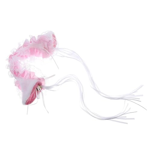 SOIMISS Cosplay Katzenohren Haarreif mit Glocken Weiches Plüsch Stirnband Bequemes Kopfschmuck Accessoire für Geburtstagsparty Maskerade Festival und Karneval Weiß Langlebig und Modisch von SOIMISS