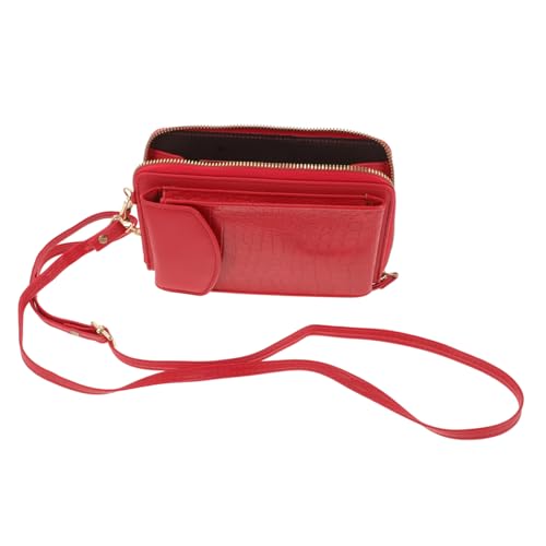 SOIMISS Kleine Umhängetasche Fürs Handy Pu Schultertasche Kartenhalter Geldbörse Vertikales Design Bequemer Gurt Täglicher Gebrauch Leicht Zu Reinigen von SOIMISS