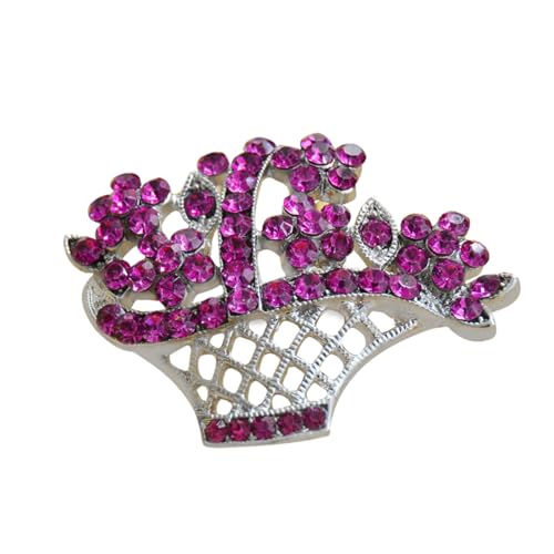 SOIMISS Crystal Rhinestones Blumenbrosche Für Damen Anstecknadel Rosy Für Hochzeiten Partys Und Tägliches Tragen Verziert Mit Funkelnden Strasssteinen von SOIMISS