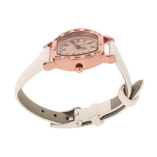 SOIMISS Damen Armbanduhr Im Vintage-Stil Quarzuhr Mit Verstellbarem Lederarmband Für Partys Und Termine Rechteckige Form von SOIMISS