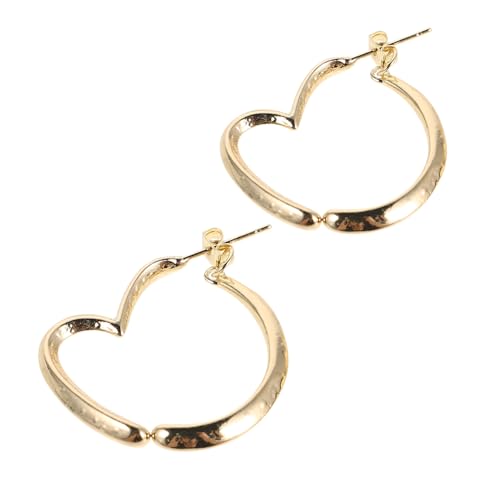 SOIMISS Damen Herzförmige Gold Creolen Ohrringe Asymmetrisches Design Große Minimalistische Ohrhänger Schmuck Für Alltag Festliche Anlässe von SOIMISS