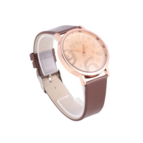 SOIMISS Damen Armbanduhr Mit Leopard Ziffernblatt Quarzuhr Pu-lederarmband Runde Uhr Für Damen Gehäuse von SOIMISS