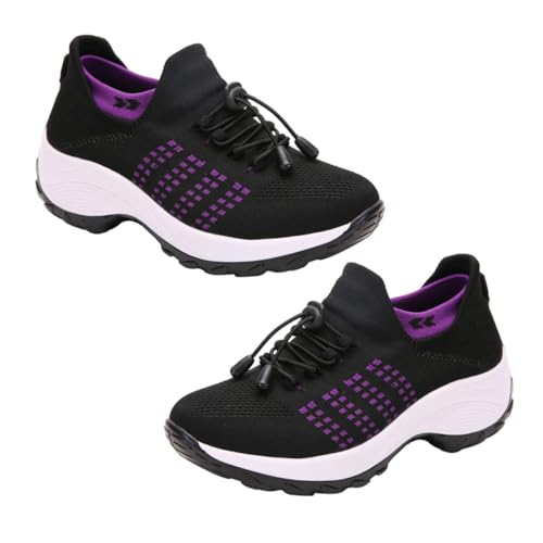 SOIMISS Damen Sportschuhe Frühling Sommer Atmungsaktive Sneaker Freizeit Elastisch rutschfest Leicht Outdoor Schuhe Für Frauen von SOIMISS