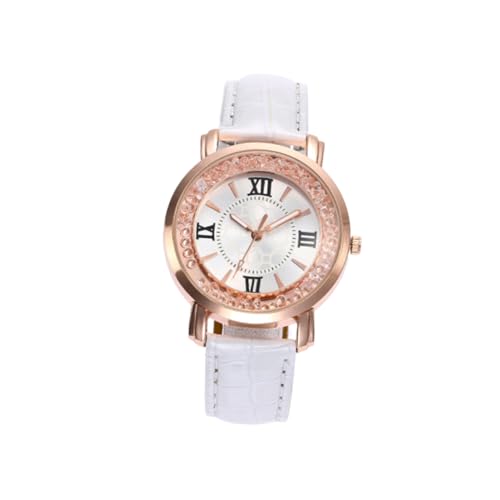 SOIMISS Damenuhr Quartz Armbanduhr Mit Kreativem Wristband Und Eleganter Handgelenksdekoration Weiß Für Frauen Und Besondere Anlässe Komfortabel Und Langlebig von SOIMISS