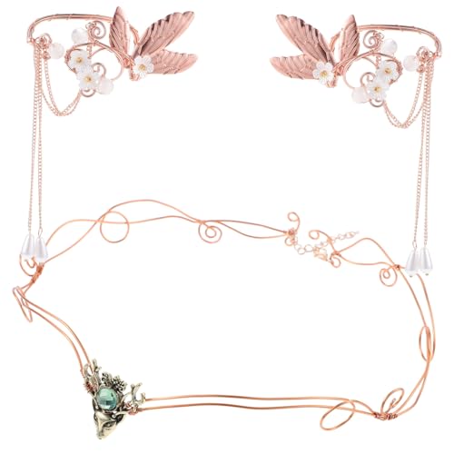 SOIMISS Dekorative Ohrclips Set mit Haarreif nicht Piercing Ohrringe für Damen Leicht Langlebig Komfortabel Einzigartiges Design für Festliche Anlässe und von SOIMISS