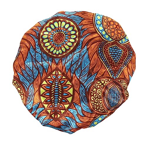 SOIMISS Doppellagige Satin Schlafhaube Damen mit Elastischem Atmungsaktiv und Bequem Multifunktional als Schlafmütze Duschhaube und Salonhaube und Leicht für Reisen Schützt Haare und von SOIMISS