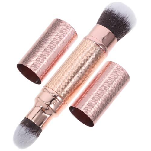 SOIMISS Dual-ended Makeup Pinsel Retractable Concealer Foundation Brush Für Frauen Weiche Borsten Rosa Gold Multifunktional Reisegröße Make-up Tool von SOIMISS