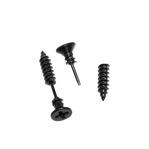 SOIMISS Edelstahl Schraub Ohrstecker Punk Ear Jewelry Knorpel Piercing Unisex Ohrschmuck Schwarz Langlebig Glänzend Modisch für Alltag Party Hochzeit von SOIMISS