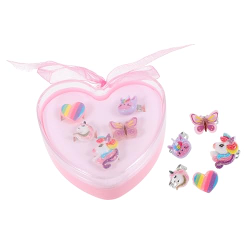 SOIMISS Einhorn Ringe für Mädchen Verstellbar Kinderschmuck 5 Stück für Geburtstagsfeiern und Spielzeug von SOIMISS