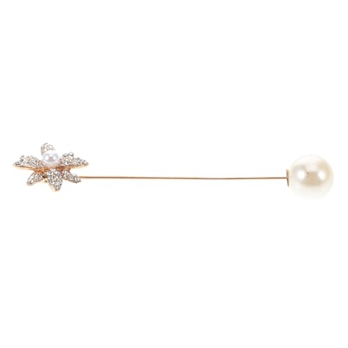 SOIMISS Elegante Brosche mit Perlen und Funkelnden Strasssteinen Langlebige Legierung Stilvoller Anstecker für Anzug Mantel Schal Vielseitiges Schmuckstück für Damen und Herren bei von SOIMISS