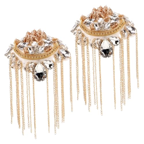 SOIMISS 1paar Vintage Quaste Schulterklappen Mit Kettenverzierung Dekorative Epauletten Für Kostüme Cosplay Halloween Und Schuluniformen Modisches Zubehör Für Damen Und Herren von SOIMISS