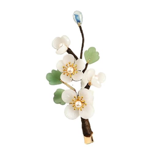 SOIMISS Eleganter Chinesischer Haarklammer mit Floraler Jade Optik Langlebiges Material Dekorative Haarspange für Damen und Mädchen als Brautschmuck für Festliche Anlässe von SOIMISS