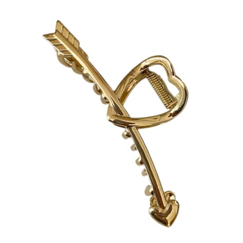SOIMISS Eleganter Haarklammer Goldfarben Rutschfeste Langlebige Haarspange für Damen Praktische Tragbare Haarklammer Geeignet für Party Alltag und von SOIMISS