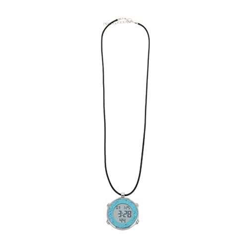 SOIMISS Elektronische Mount -Uhr Elektronische Weckeruhr Anhänger-digitaluhr Halskette Ansehen Digitale Anhängeruhr Wasserdicht Nacken Betrachten Alarm Klein Taschenuhr Gold Edelstahl Blue von SOIMISS
